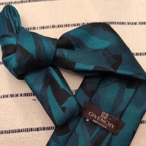 Givenchy Men's Blue and Black Tie